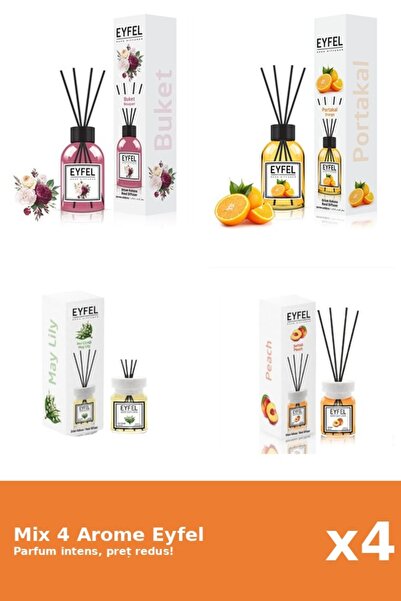 Eyfel Set 4 Mix Eyfel: 1x Bouquet, 1x Lily of the Valley, 1x Peach, 1x Orange