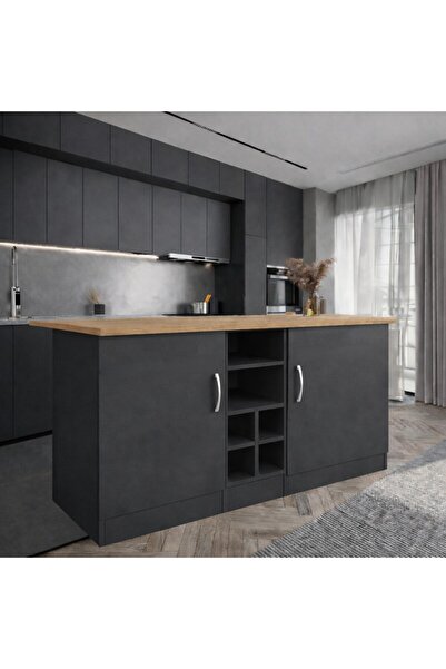 Tdesigno WANDA 2 KAPAKLI MUTFAK ADASI - ÇOK AMAÇLI DOLAP - HAZIR MUTFAK DOLAB...