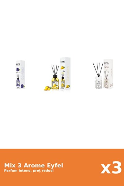 Eyfel Set 3 Mix Eyfel: 1x Ananas, 1x Bumbac, 1x Zambile