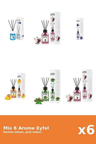 Eyfel Set 6 Mix Eyfel: 2x Bouquet, 1x Cool Water, 1x Mango, 1x Pin Si Menta, ...