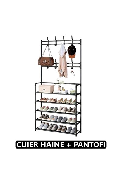 hoffmans Elegant Hallway Rack with 5 Shoe Shelves – Smart Organization, 80cm