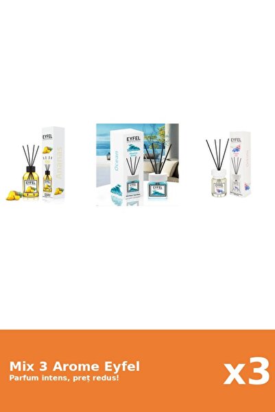 Eyfel Set 3 Mix Eyfel: 1x Ananas, 1x Ocean, 1x Orhidee