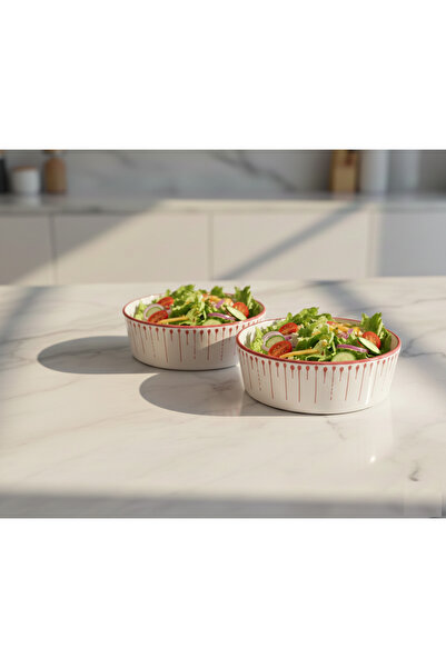 RGS HOMELİFE وعاء سيراميك متعدد الأغراض مقاس 14 سم - طقم من قطعتين - وعاء للس...