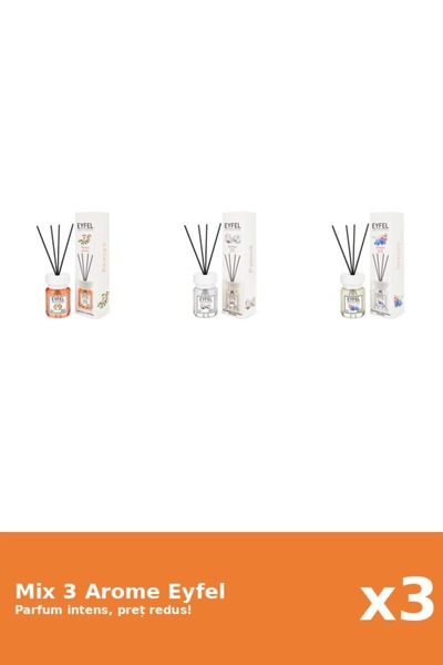 Eyfel Set 3 Mix Eyfel: 1x Acacia, 1x Bumbac, 1x Orhidee