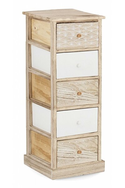 Bizzotto Comodă Finnley din lemn cu 5 sertare 40x29x90 cm