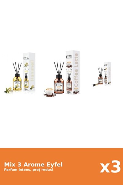 Eyfel Set 3 Mix Eyfel: 1x Cafea, 1x Mana Maicii Domnului, 1x Vanilie