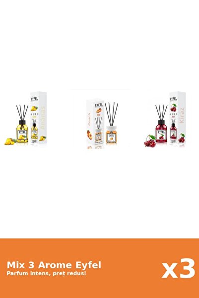 Eyfel Set 3 Mix Eyfel: 1x Ananas, 1x Cirese, 1x Piersica