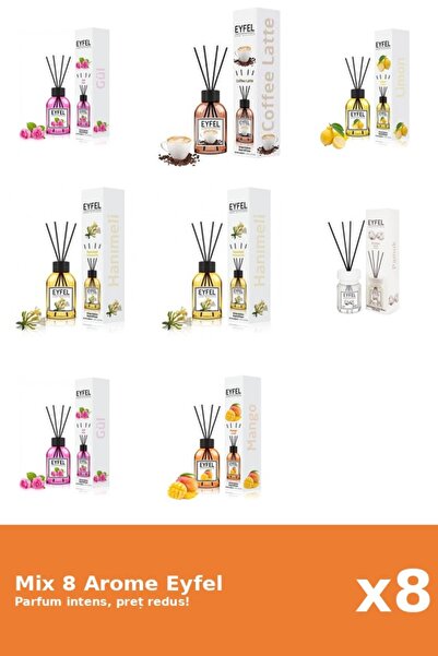 Eyfel Set 8 Mix Eyfel: 1x Bumbac, 1x Cafea, 1x Lamaie, 2x Mana Maicii Domnulu...