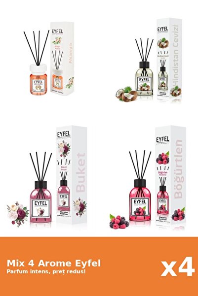 Eyfel Set 4 Mix Eyfel: 1x Acacia, 1x Bouquet, 1x Fructe De Padure, 1x Nuca De...