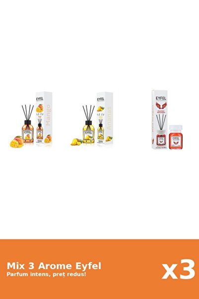 Eyfel Set 3 Mix Eyfel: 1x Ananas, 1x Mango, 1x Red Dragon