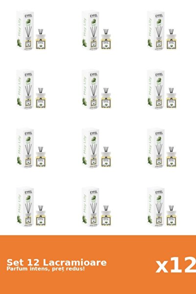 Eyfel Set 12 Odorizant Lacramioare, 120 ml