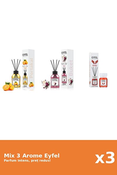 Eyfel Set 3 Mix Eyfel: 1x Bouquet, 1x Portocala, 1x Red Dragon