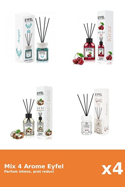 Eyfel Set 4 Mix Eyfel: 1x Angel, 1x Bumbac, 1x Cirese, 1x Nuca De Cocos