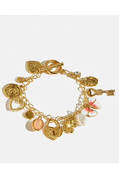 REDTAG سوار نسائي مزين بتعليقات ذهبية