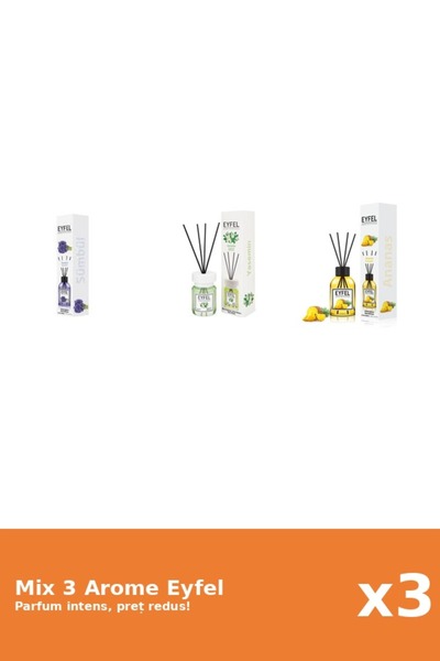 Eyfel Set 3 Mix Eyfel: 1x Ananas, 1x Iasomie, 1x Zambile