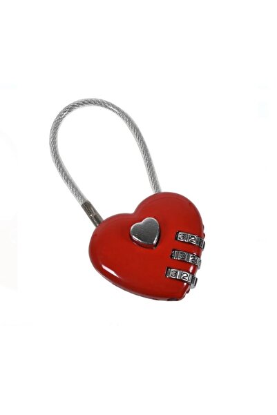 OEM Lacăt cu combinație în formă de inimă, 3 cifre resetabile, Ziua Îndrăgost...
