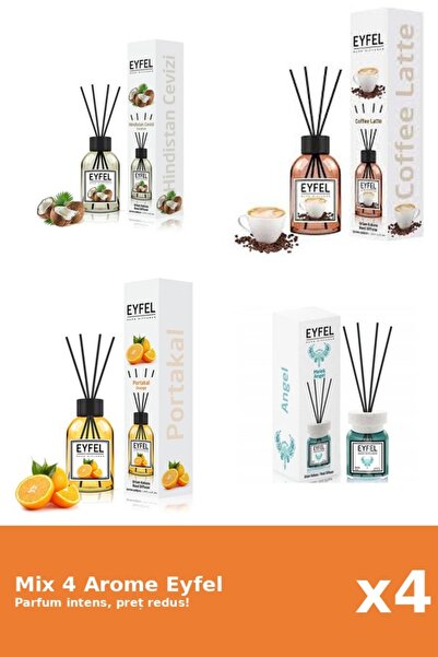 Eyfel Set 4 Mix Eyfel: 1x Angel, 1x Cafea, 1x Nuca De Cocos, 1x Portocala