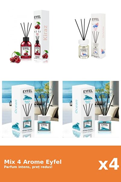 Eyfel Set 4 Mix Eyfel: 1x Cirese, 2x Ocean, 1x Orhidee