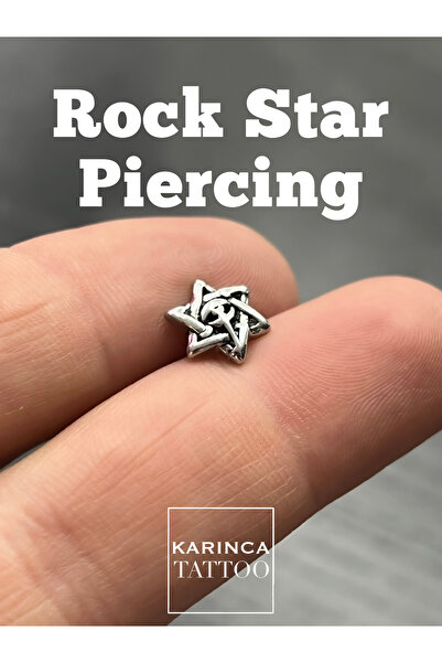Karınca Piercing Rock Star Yıldız Piercing Küpe Anime Manga Çelik Conch Flat ...
