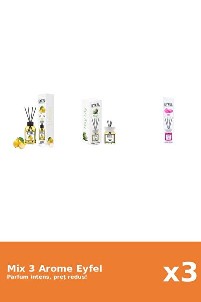 Eyfel Set 3 Mix Eyfel: 1x Bubble Gum, 1x Lacramioare, 1x Lamaie