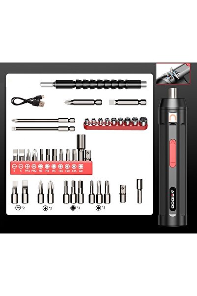 ARIDOLU ARIDOO 8.8VF cordless electric screwdriver + 21 bits and heads set, U...