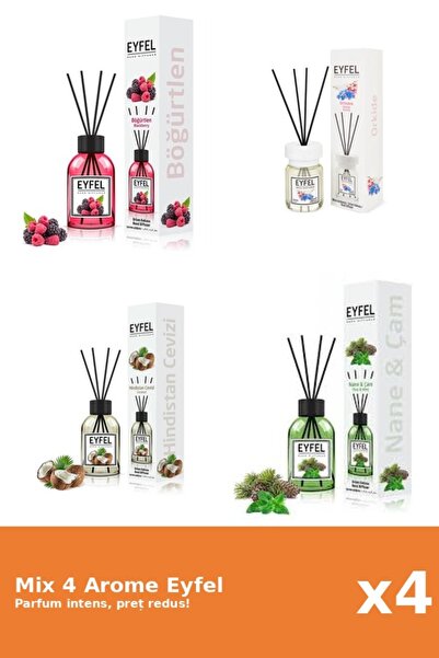 Eyfel Set 4 Mix Eyfel: 1x Fructe De Padure, 1x Nuca De Cocos, 1x Orhidee, 1x ...