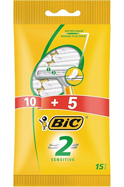 Bic Razor 2 Blade Sensitive Pouch For Men - Pack Of 15