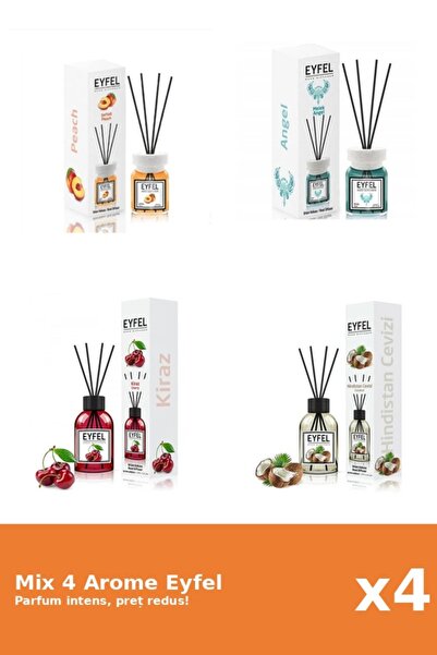 Eyfel Set 4 Mix Eyfel: 1x Angel, 1x Cirese, 1x Nuca De Cocos, 1x Piersica
