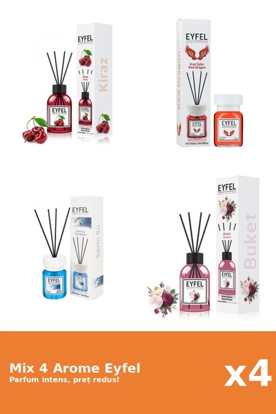 Eyfel Set 4 Mix Eyfel: 1x Bouquet, 1x Cirese, 1x Cool Water, 1x Red Dragon