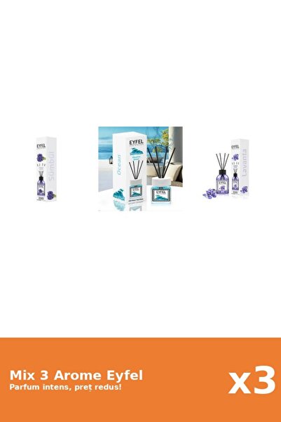 Eyfel Set 3 Mix Eyfel: 1x Lavanda, 1x Ocean, 1x Zambile