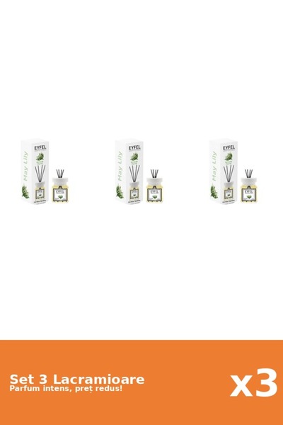 Eyfel Set 3 Odorizant Lacramioare, 120 ml