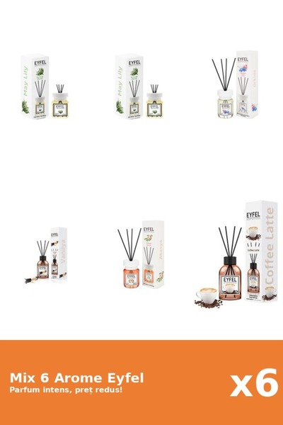 Eyfel Set 6 Mix Eyfel: 1x Acacia, 1x Cafea, 2x Lacramioare, 1x Orhidee, 1x Va...