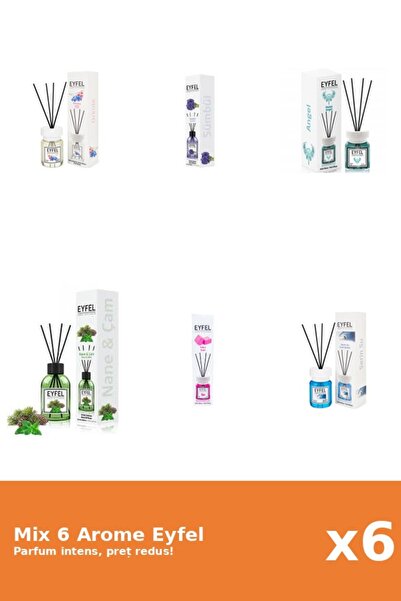 Eyfel Set 6 Mix Eyfel: 1x Înger, 1x Gumă de mestecat, 1x Apă rece, 1x Orhidee...