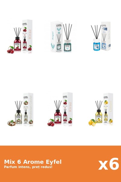 Eyfel Set 6 Mix Eyfel: 1x Angel, 2x Cirese, 1x Cool Water, 1x Lamaie, 1x Nuca...