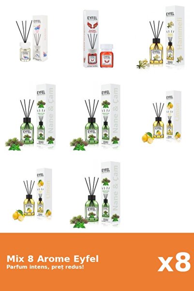 Eyfel Set 8 Mix Eyfel: 2x Lamaie, 1x Mana Maicii Domnului, 1x Orhidee, 3x Pin...