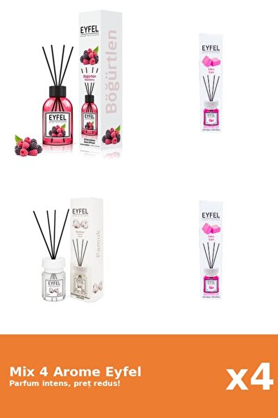 Eyfel Set 4 Mix Eyfel: 2x Bubble Gum, 1x Bumbac, 1x Fructe De Padure