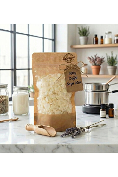 Fabrikone %100 Doğal Soya Wax - Evde Mum Yapımı İçin Bitkisel Soya Mumu - 100 Gr