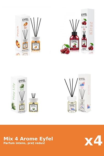 Eyfel Set 4 Mix Eyfel: 1x Cirese, 1x Lacramioare, 1x Orhidee, 1x Piersica