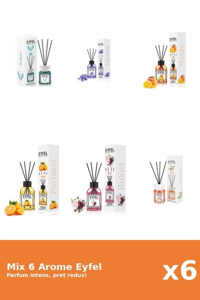 Eyfel Set 6 Mix Eyfel: 1x Acacia, 1x Angel, 1x Bouquet, 1x Lavanda, 1x Mango,...