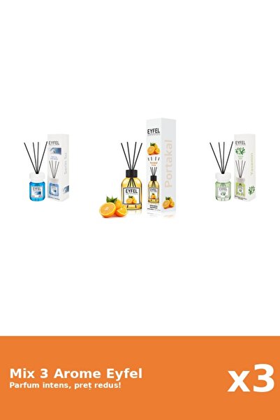 Eyfel Set 3 Mix Eyfel: 1x Cool Water, 1x Iasomie, 1x Portocala
