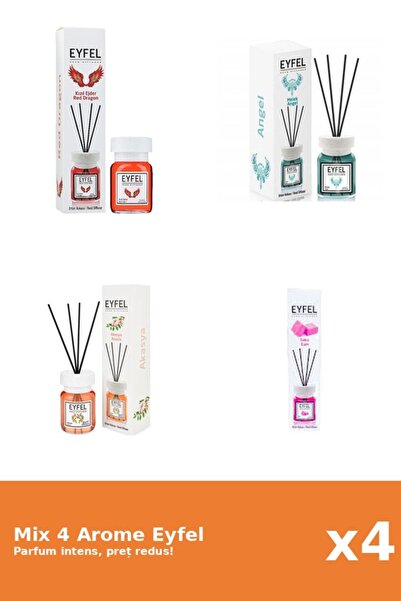 Eyfel Set 4 Mix Eyfel: 1x Acacia, 1x Angel, 1x Bubble Gum, 1x Red Dragon