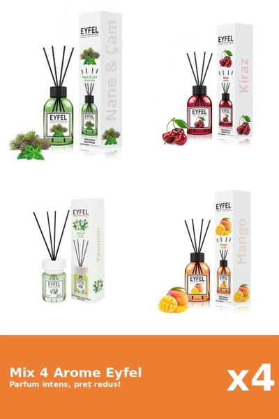 Eyfel Set 4 Mix Eyfel: 1x Cirese, 1x Iasomie, 1x Mango, 1x Pin Si Menta