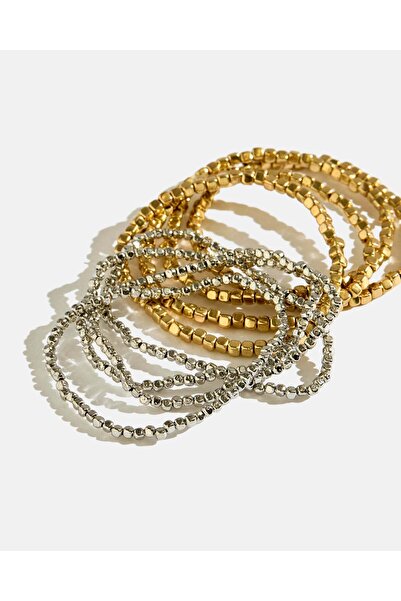 REDTAG طقم أساور نسائية من الذهب والفضة