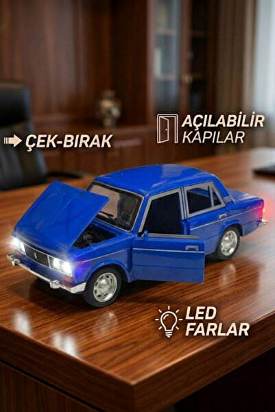 craftivio Lada Vaz 2107 Model Araba 1:24 Ölçek (18cm) Sesli Işıklı Çek Bırak ...