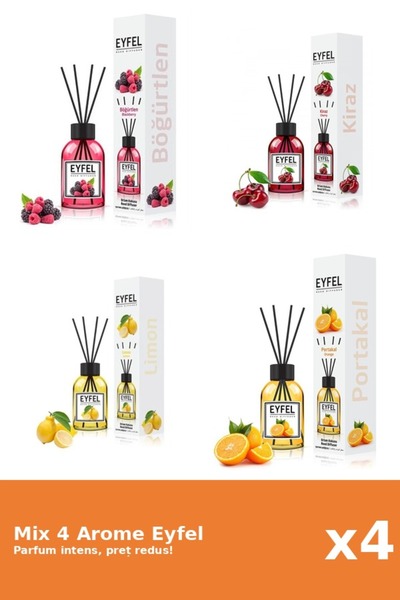 Eyfel Set 4 Mix Eyfel: 1x Cirese, 1x Fructe De Padure, 1x Lamaie, 1x Portocala