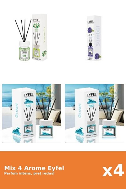 Eyfel Set 4 Mix Eyfel: 1x Iasomie, 2x Ocean, 1x Zambile