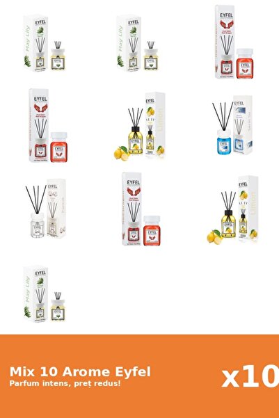 Eyfel Set 10 Mix Eyfel: 1x Bumbac, 1x Cool Water, 3x Lacramioare, 2x Lamaie, ...