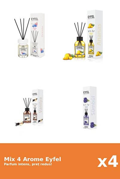 Eyfel Set 4 Mix Eyfel: 1x Ananas, 1x Orhidee, 1x Vanilie, 1x Zambile