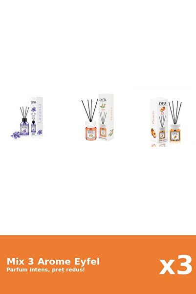 Eyfel Set 3 Mix Eyfel: 1x Acacia, 1x Lavanda, 1x Piersica