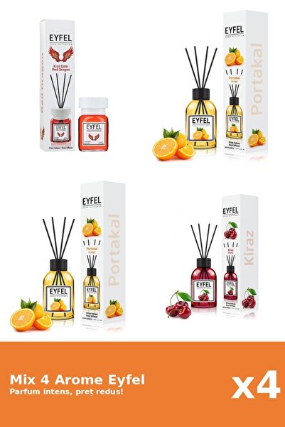 Eyfel Set 4 Mix Eyfel: 1x Cirese, 2x Portocala, 1x Red Dragon